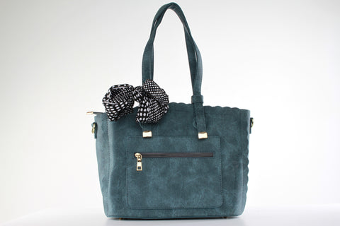 Ocean Blue Washed Tote Bag