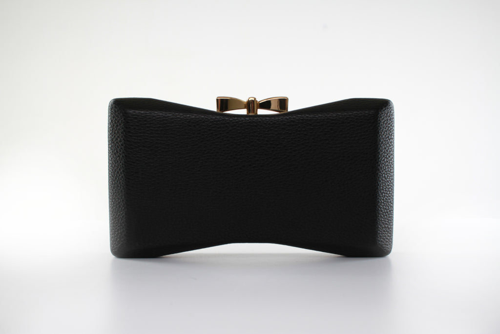 Black Snakeskin Clutch Bag