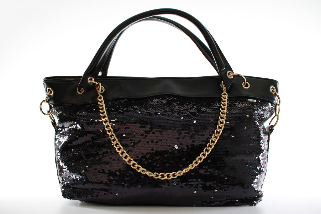 Black Sparkle Tote Bag