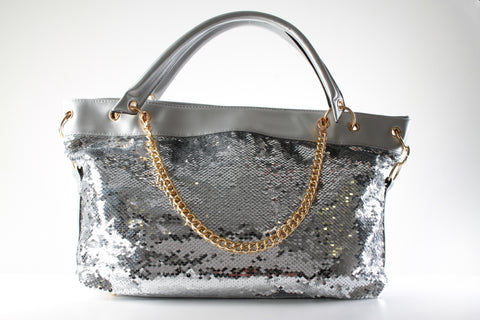 Silver Sparkle Tote Bag